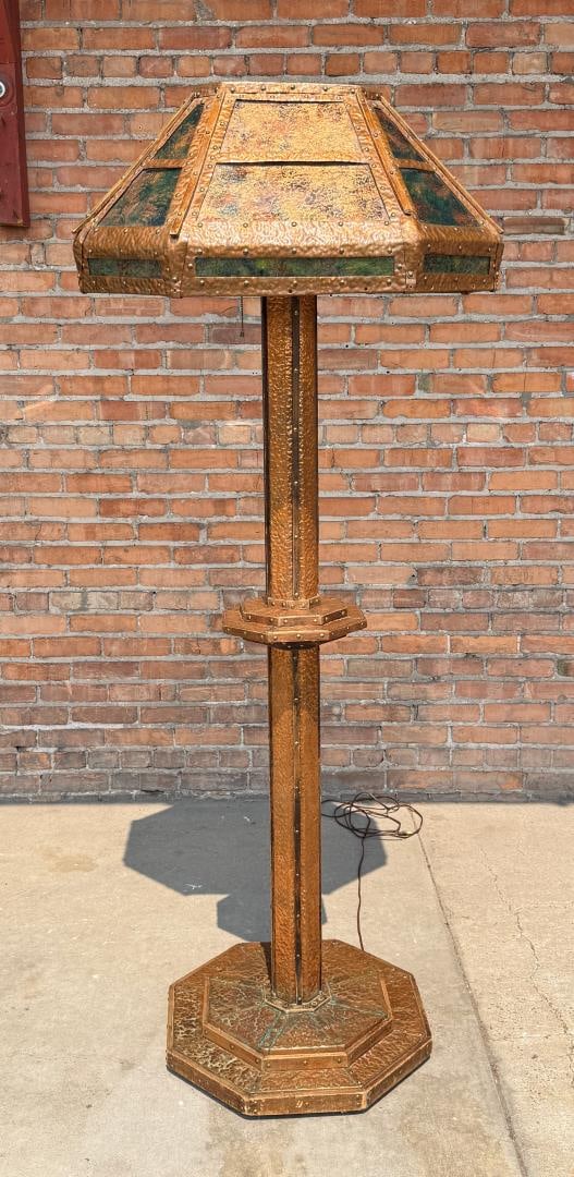 Butte Montana Arts and Crafts Copper Floor Lamp (1 of 9)