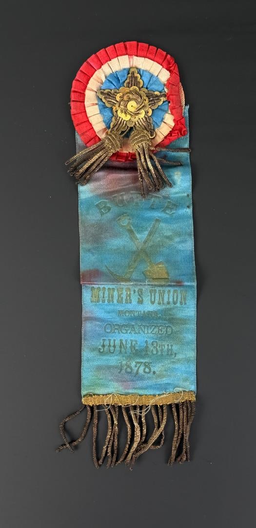 1878 Butte Montana Territory Miners Union Ribbon (1 of 3)
