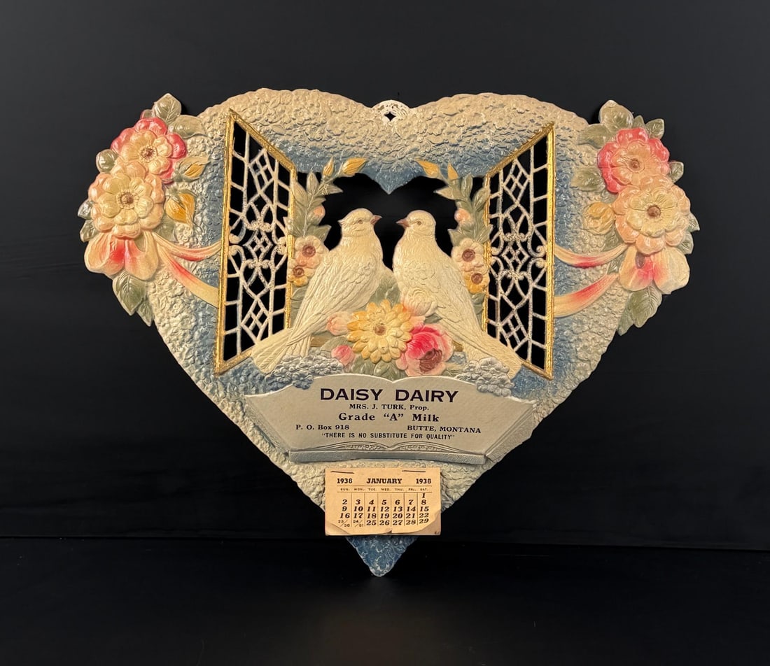 1938 Butte Montana Daisy Dairy Calendar: 12 1/8" by 15 1/2".