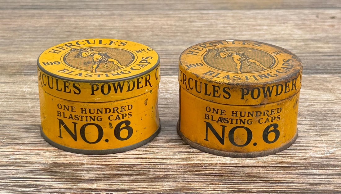 Butte Montana Hercules No 6 Blasting Cap Tins: Nice Grouping.