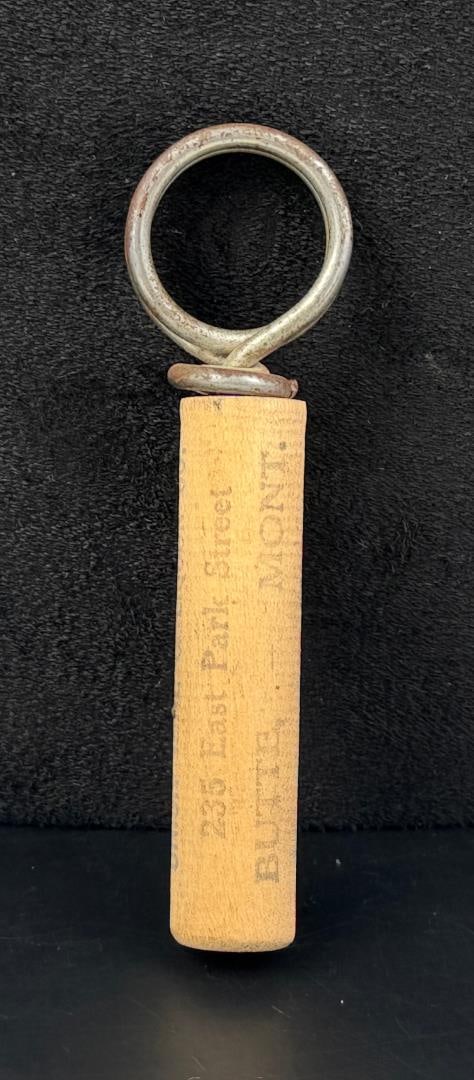Butte Montana Union Wine and Liquor Corkscrew: 3 1/2" long.