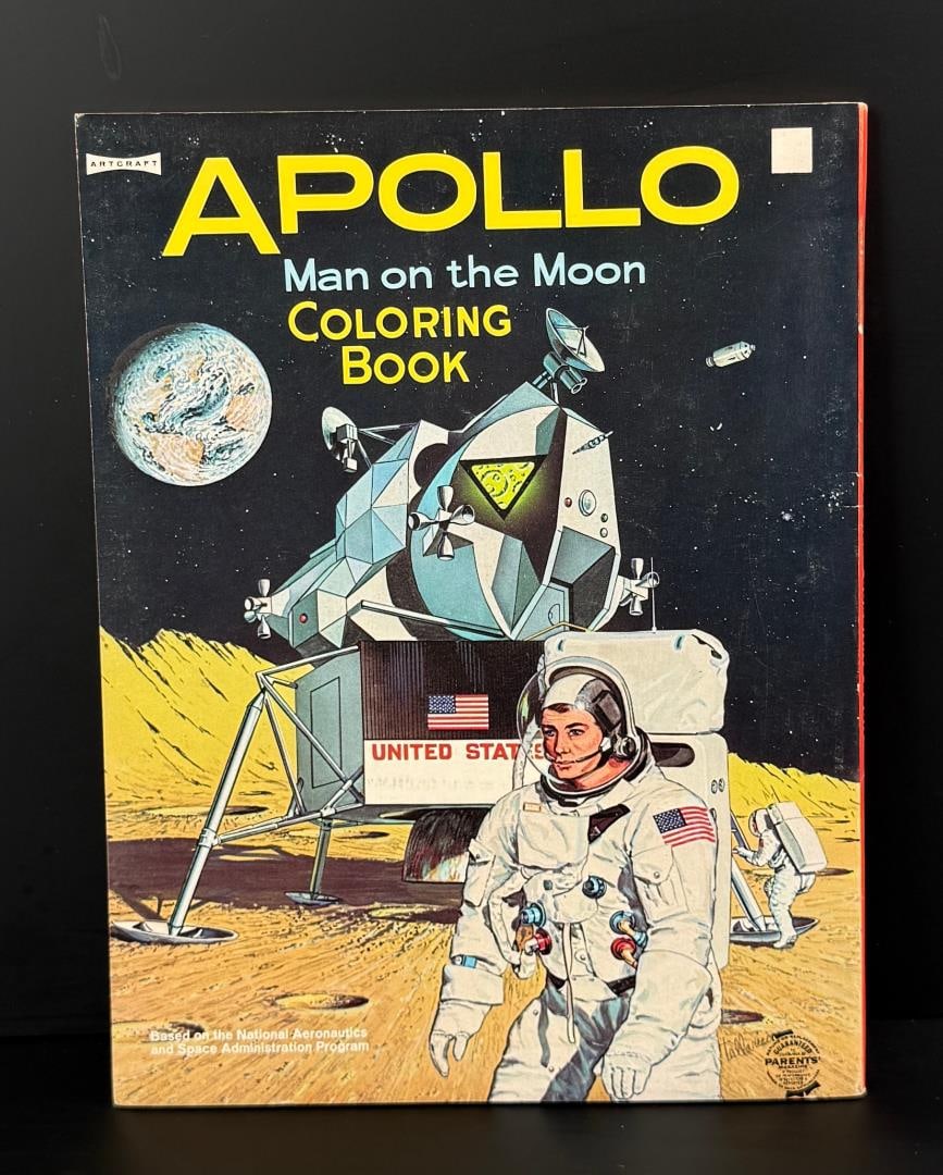 Neil Armstrong Signed Apollo Coloring Book - 2