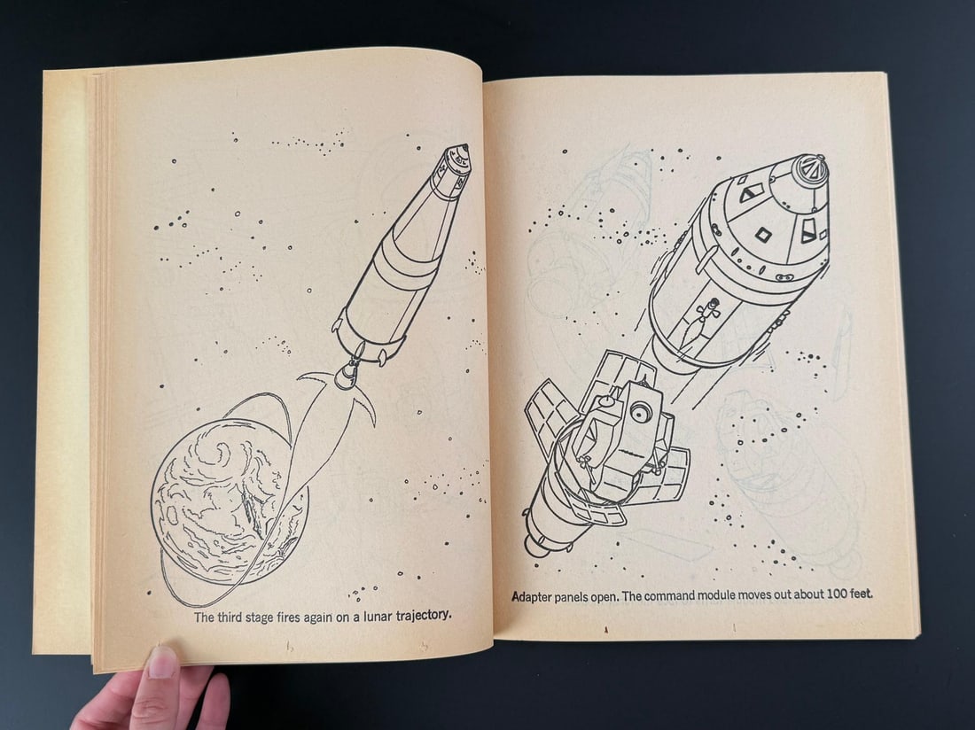 Neil Armstrong Signed Apollo Coloring Book - 7