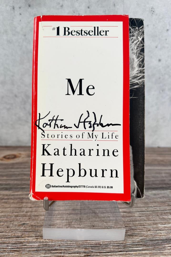 Me Stories of My Life Author Signed: Katharine Hepburn, 1991.