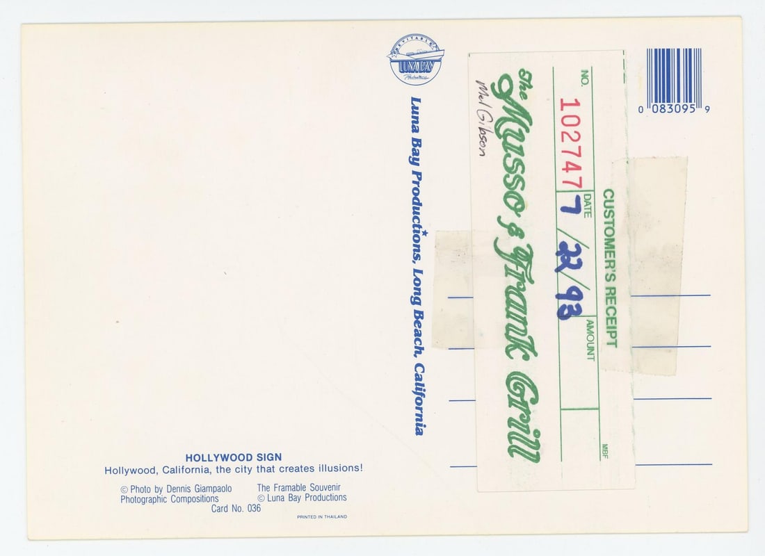 Mel Gibson Signed Postcard - 2