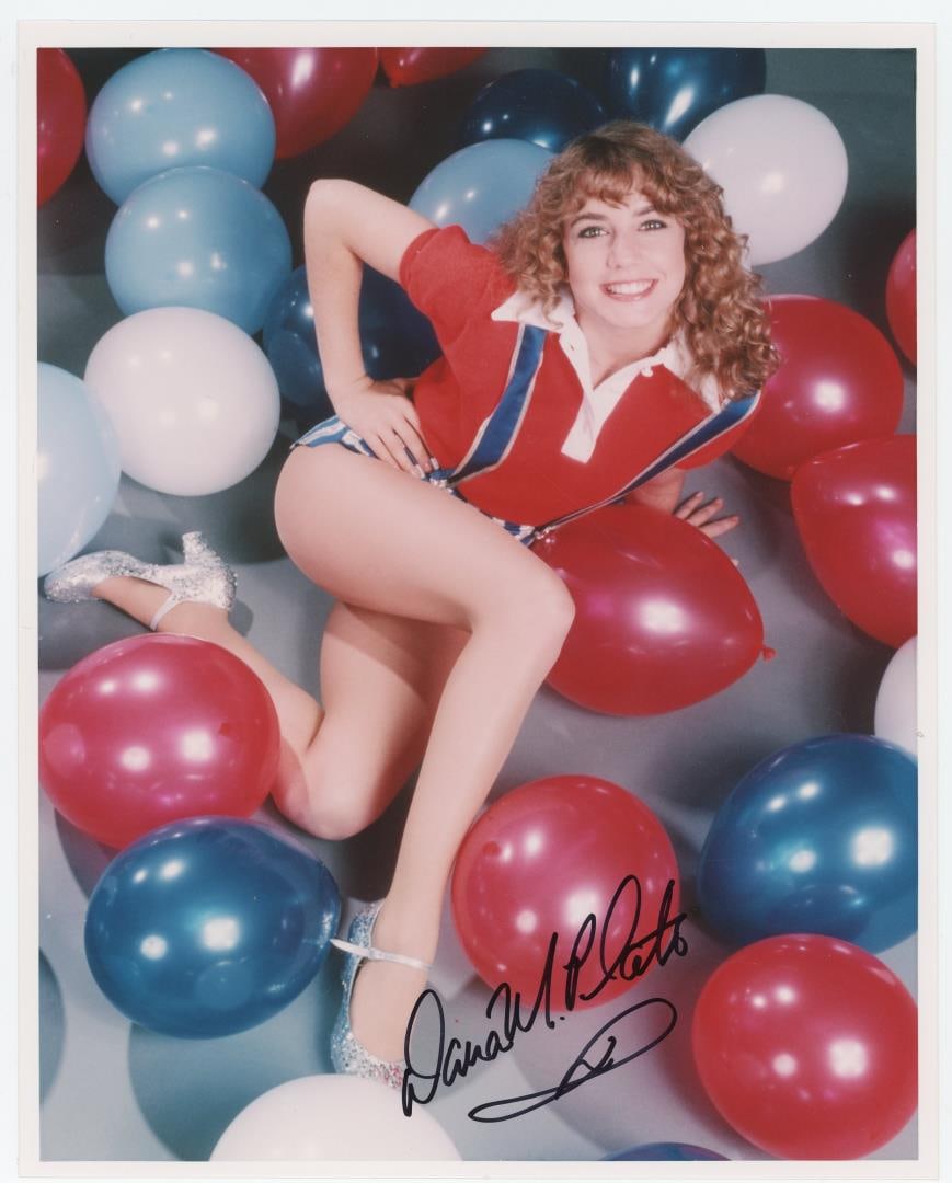 Dana Plato Red Jumper Signed Photo: Nice example.