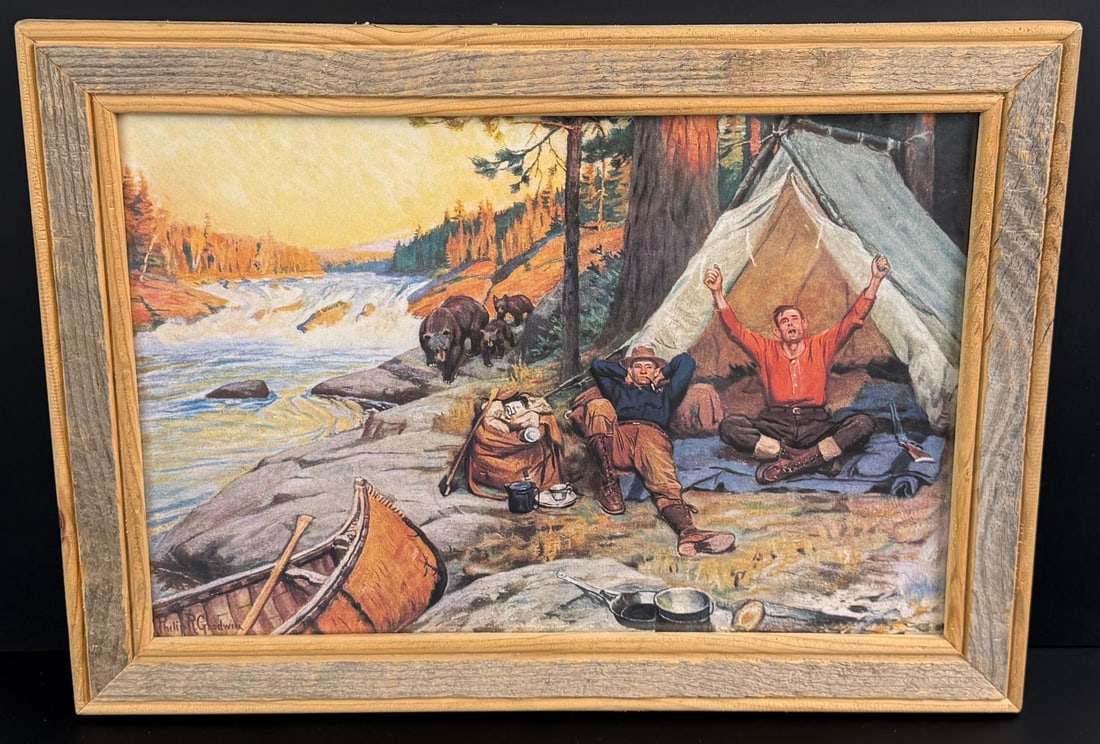 Phillip R Goodwin Going Good Print: 13 1/4" by 20 3/4" framed.
