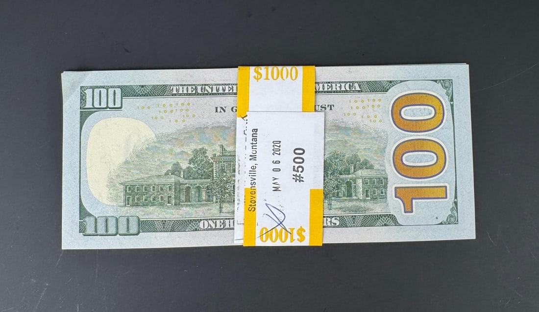 $1000 Face Value Sequential $100 Bank Notes - 2