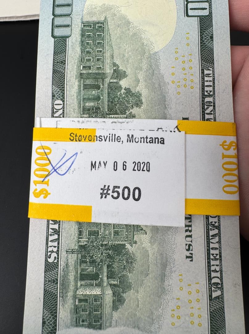 $1000 Face Value Sequential $100 Bank Notes - 3