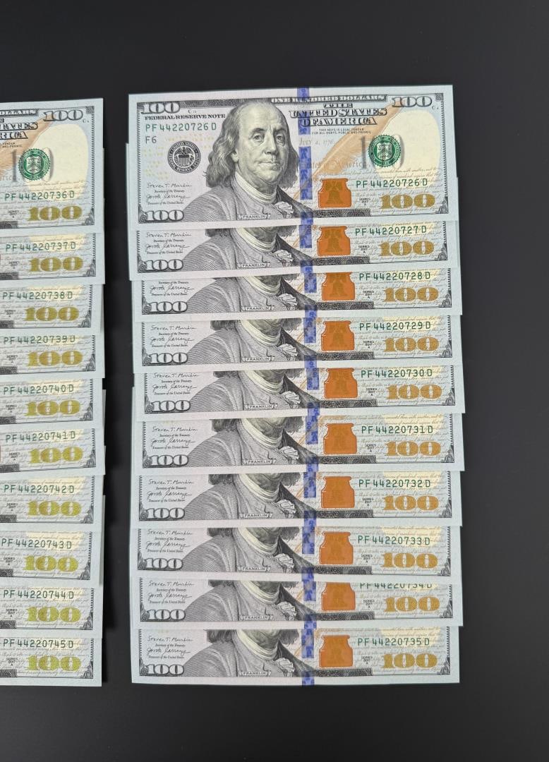 $3400 Face Value Sequential $100 Bank Notes - 2