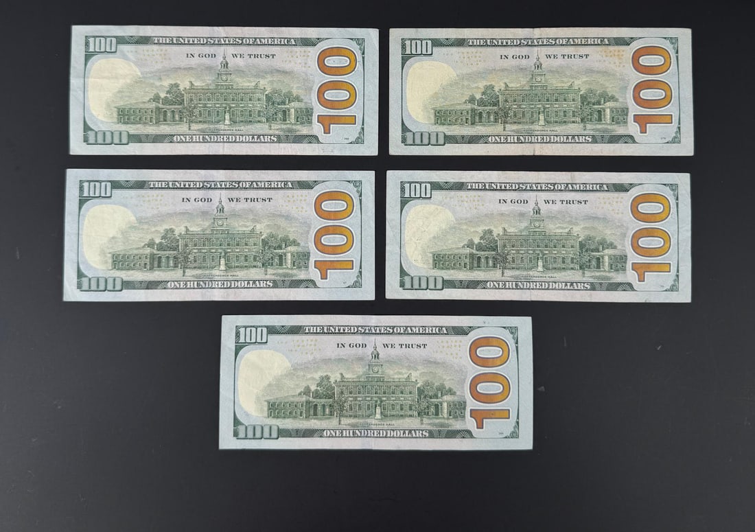 $500 Face Value $100 US Star Notes - 2