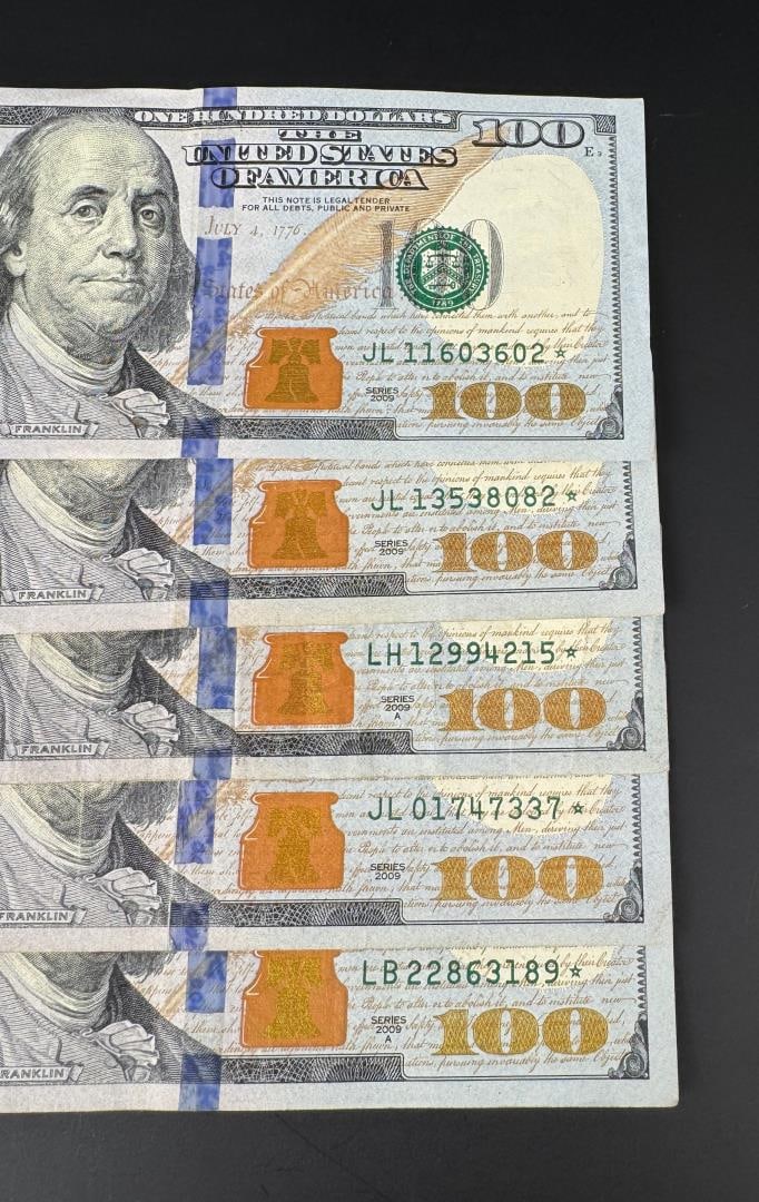 $500 Face Value $100 US Star Notes - 3