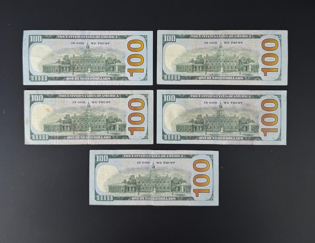 $500 Face Value $100 US Star Notes - 2