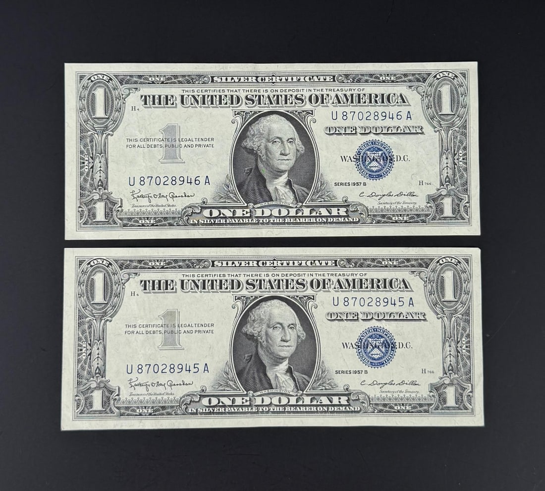 $1 Silver Certificate Sequential Bills