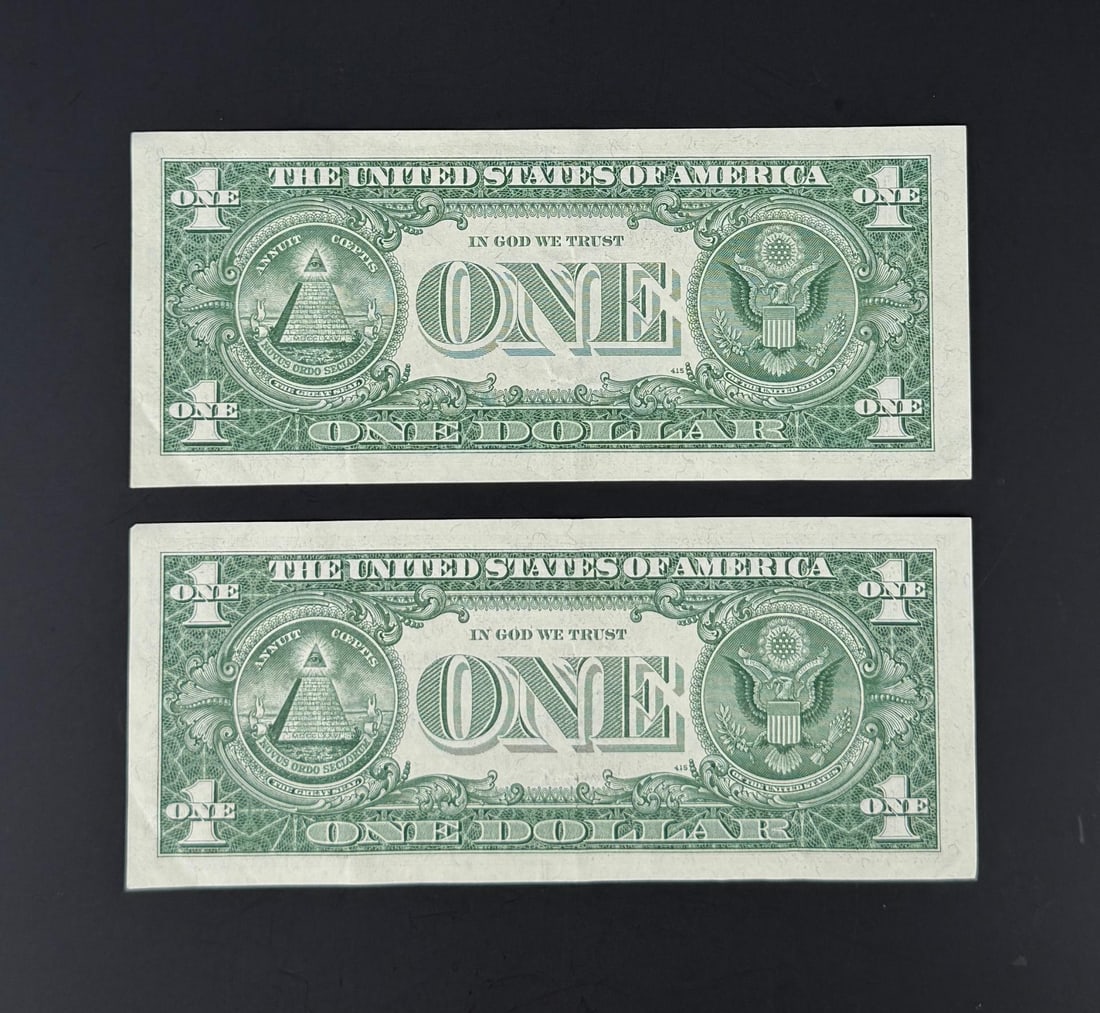 $1 Silver Certificate Sequential Bills - 2