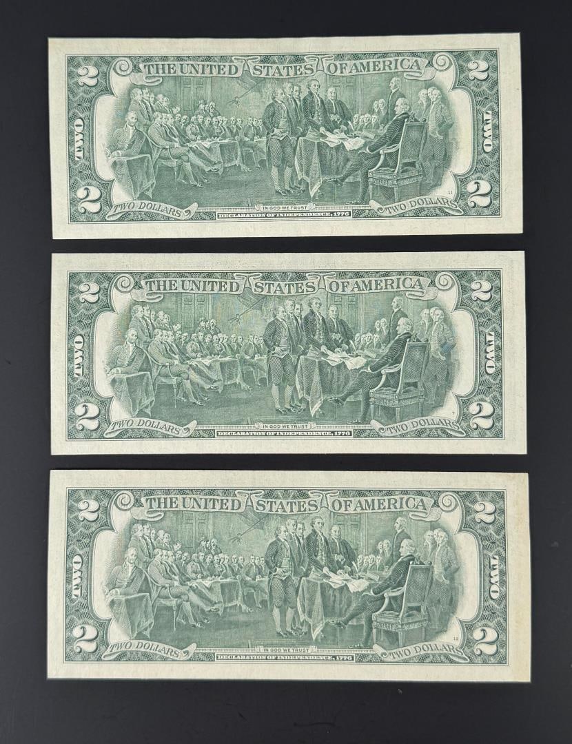 $2 US Bank Note Sequential Bills - 2