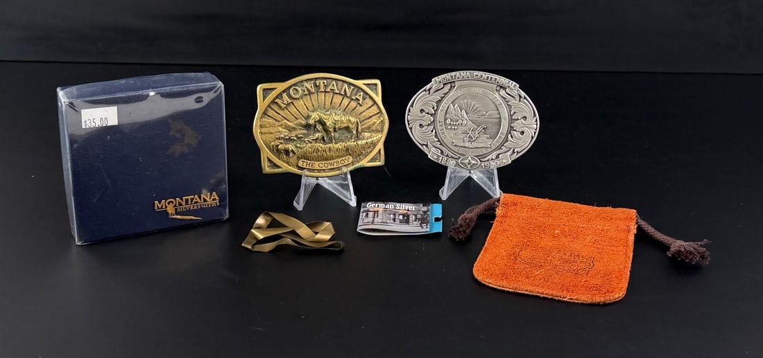 Collection of Montana Cowboy Belt Buckles: Nice grouping