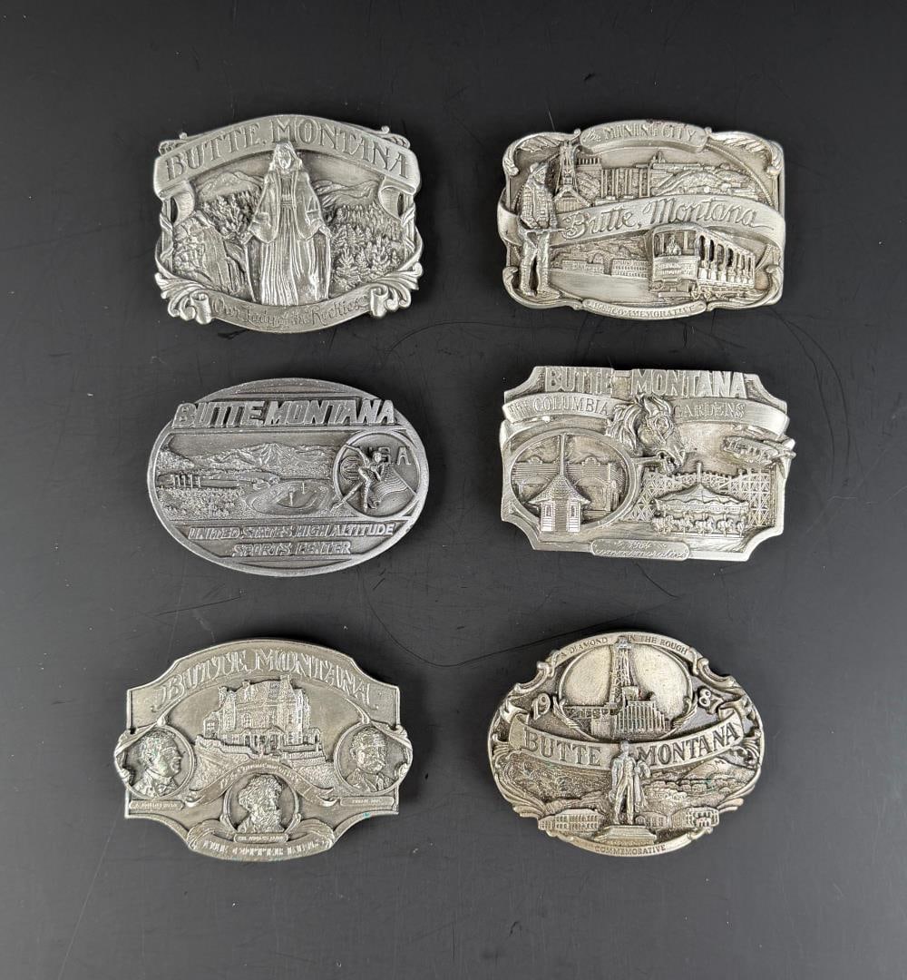 Collection of Butte Montana Belt Buckles: Nice grouping