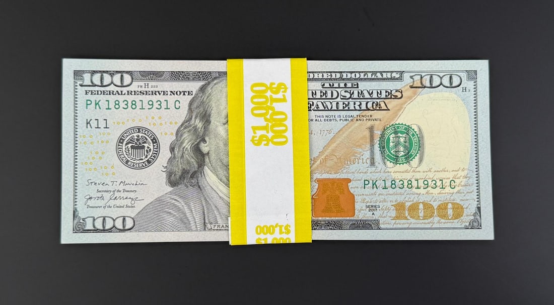 $1000 Face Value Sequential $100 Bank Notes: Last digits of bills are sequential. Lot requires payment via non credit card only.