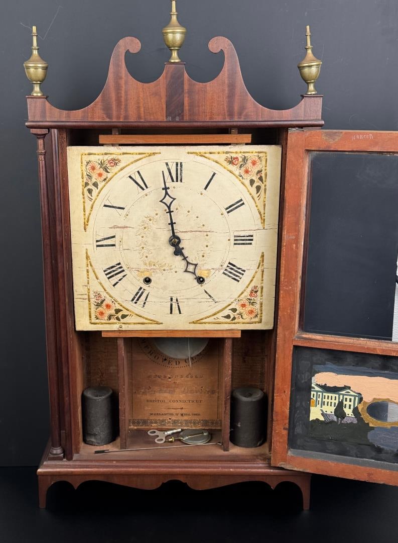 Ephraim Downs Pillar & Scroll Shelf Clock - 2
