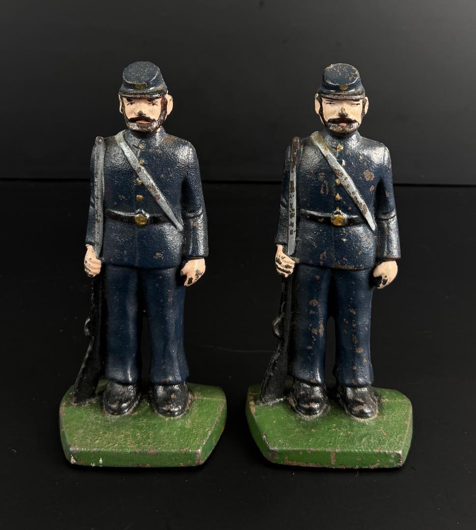 Cast Iron Painted Union Soldiers Doorstops (1 of 6)