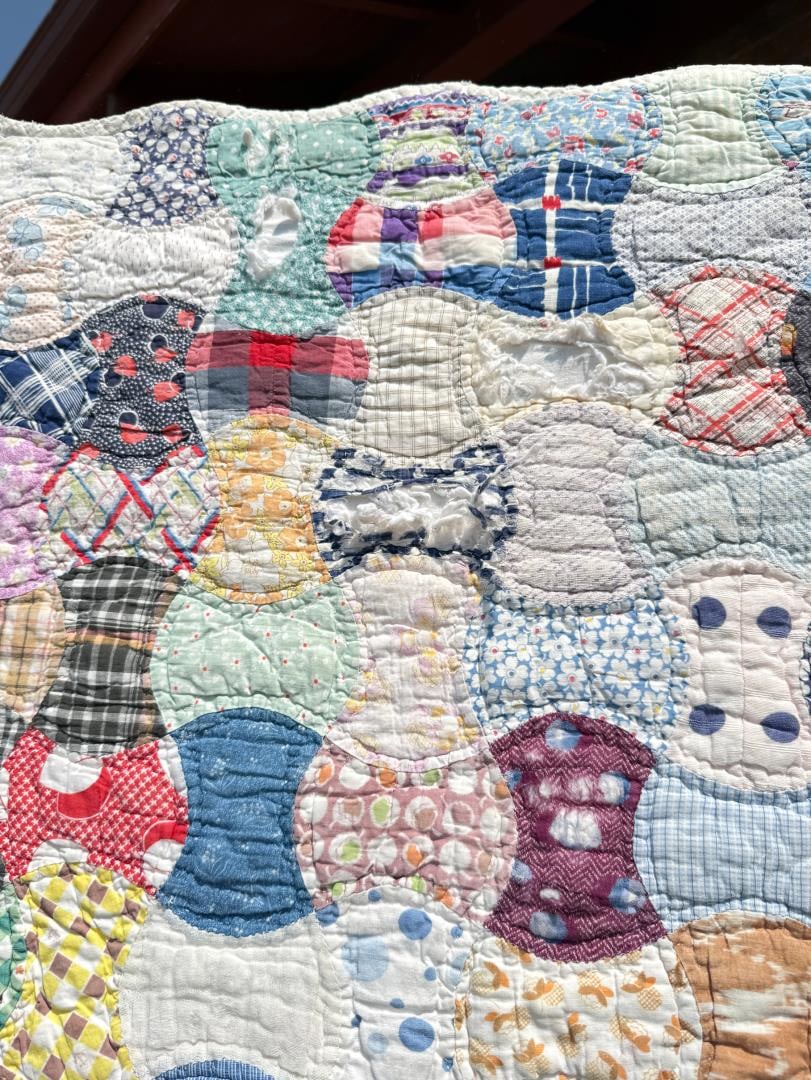 1940s Patchwork Apple Core Quilt - 3