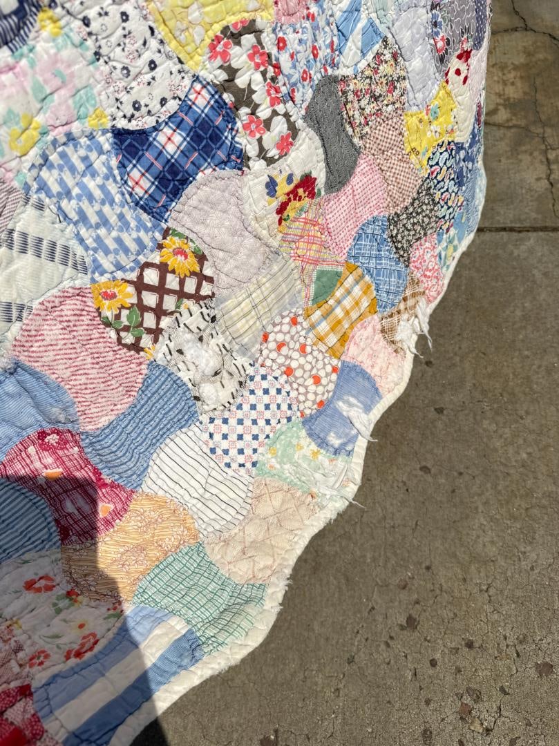 1940s Patchwork Apple Core Quilt - 5
