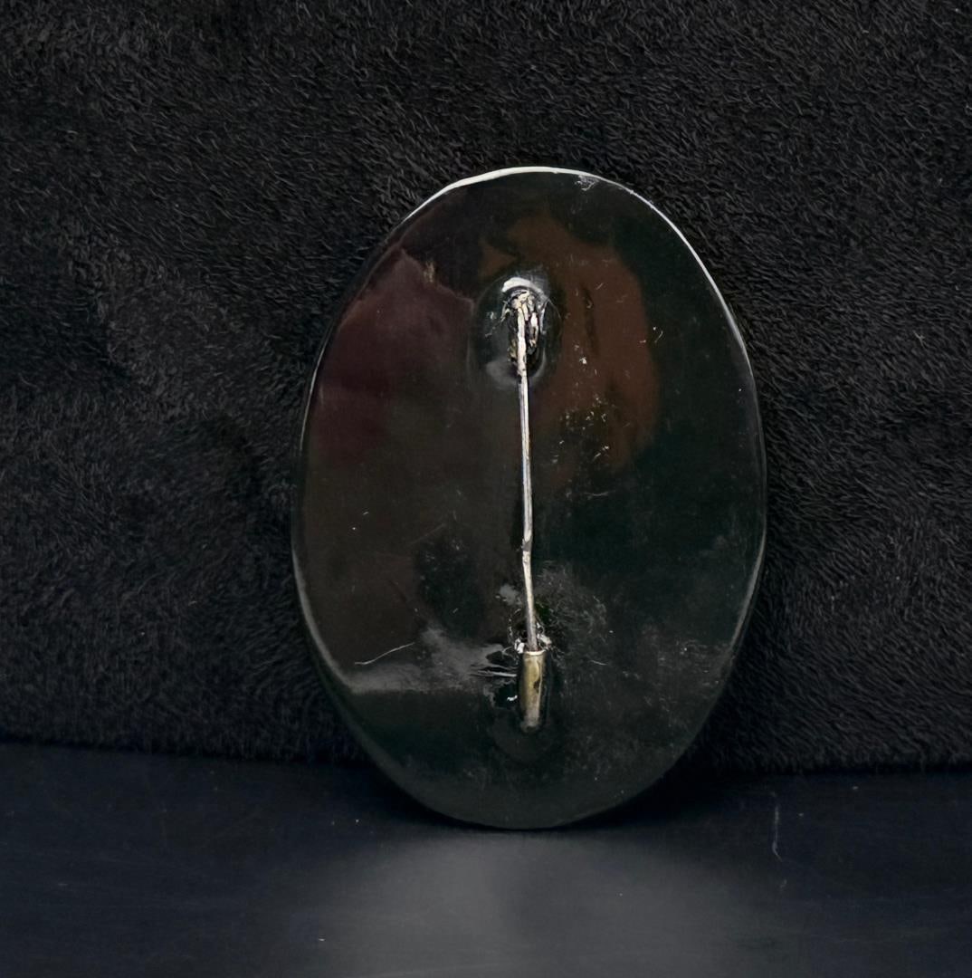 Russian Lacquer Brooch - 2