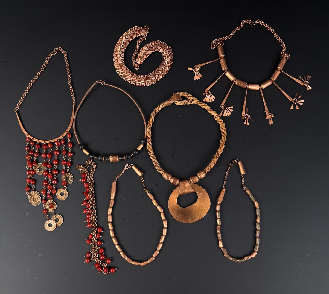 Collection of Copper Jewelry: Nice grouping.