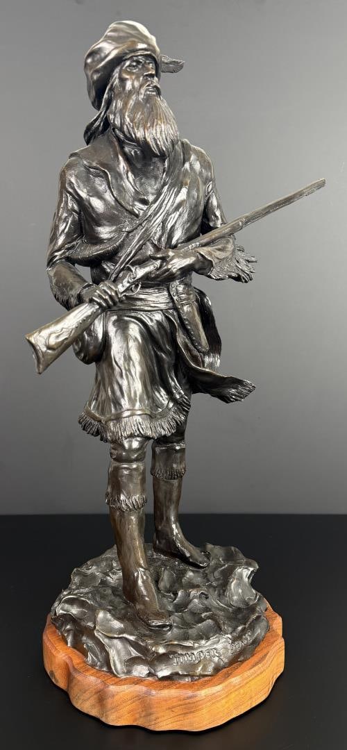 Terry Murphy Timber Beast Bronze: Title is Timber Beast. 21" by 11" by 8 1/2". Number 1/12. Terry J. Murphy (Born 1950) is active/lives in Montana. Terry Murphy is known for Western theme sculpture, realist style bronze cowboys,