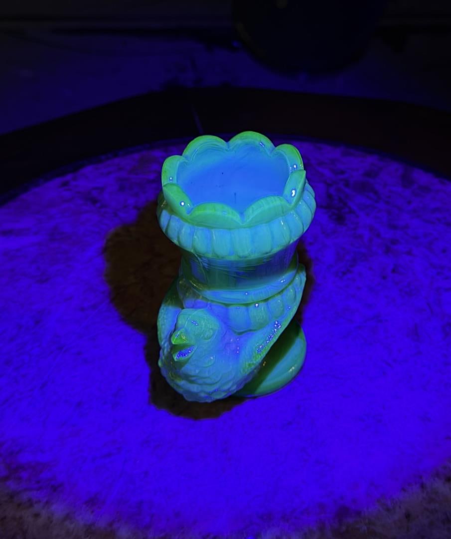Uranium Glass Toothpick Holders - 6