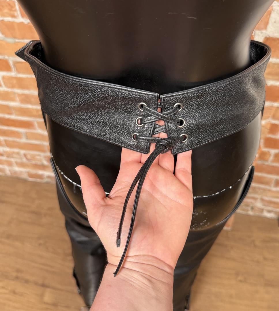 Harley Davidson Leather Motorcycle Chaps - 6