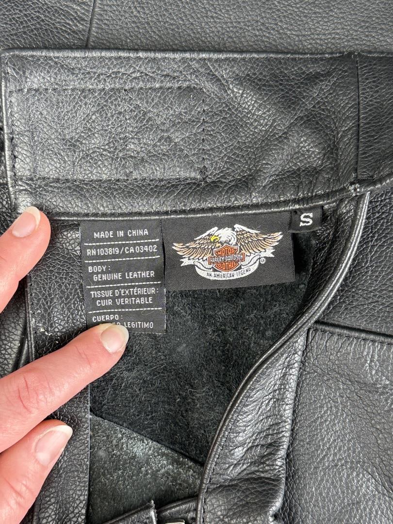 Harley Davidson Leather Motorcycle Chaps - 8