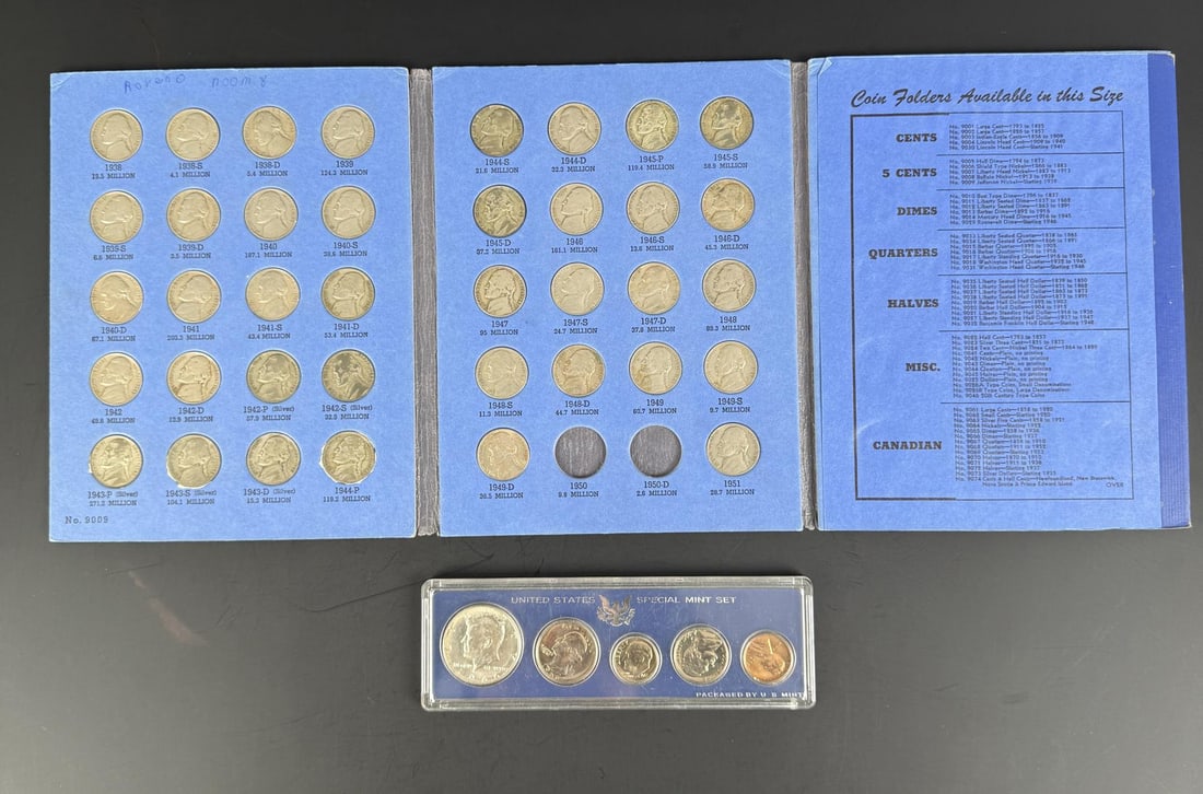 Collection of Jefferson Nickels Kennedy Proof: Grouping as photo'd