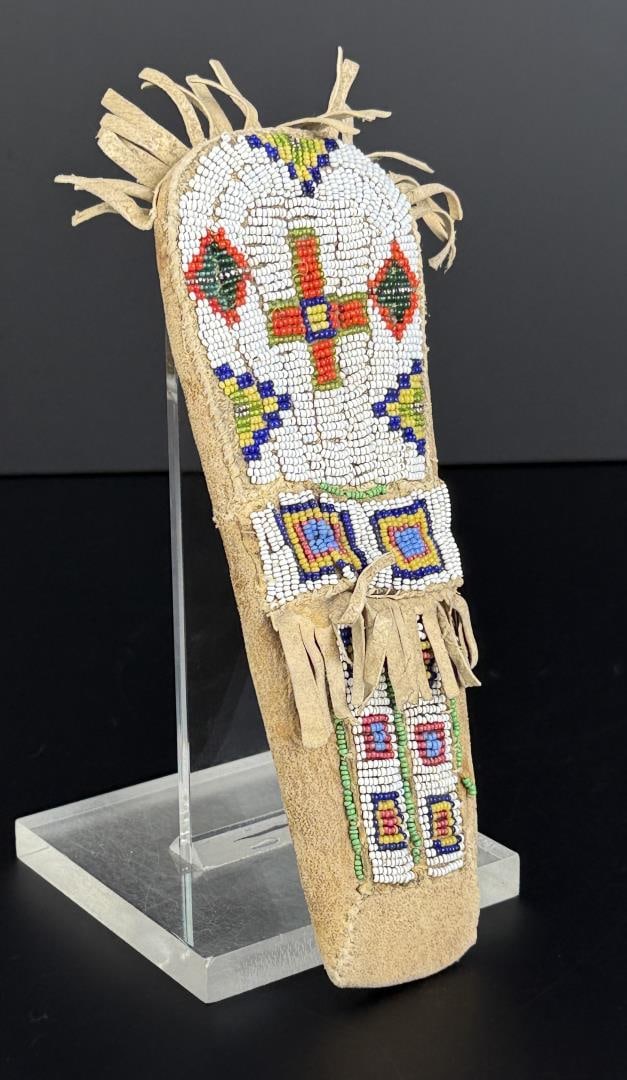 Native American Indian Miniature Cradleboard: 9 5/8" long by 4 1/2". First Quarter of the 20th Century.