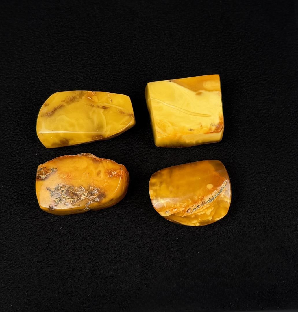 Raw Butterscotch Egg Yolk Baltic Amber: 46 grams.