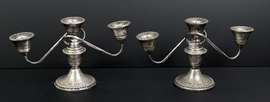 Rogers Weighted Sterling Silver Candlesticks (1 of 5)
