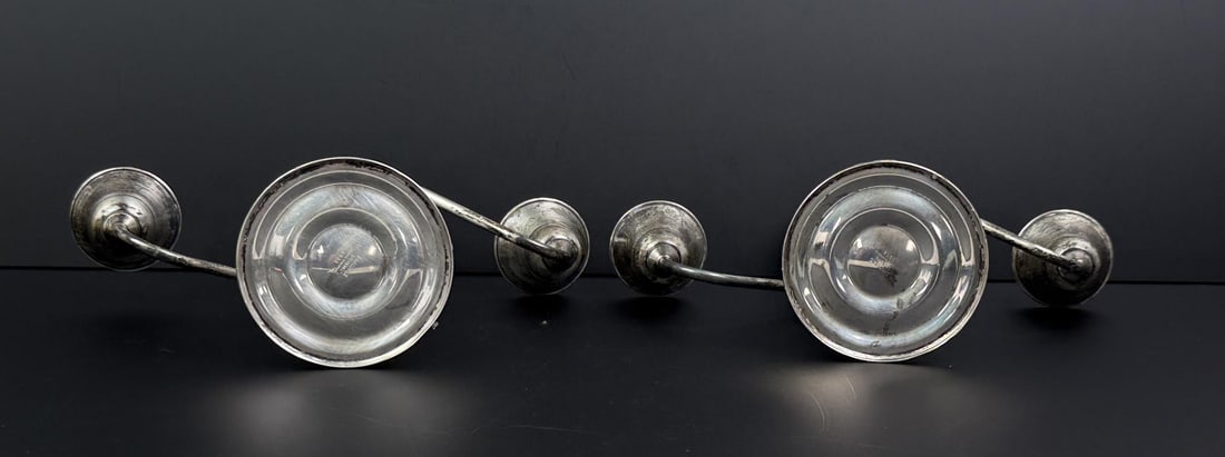 Rogers Weighted Sterling Silver Candlesticks - 2