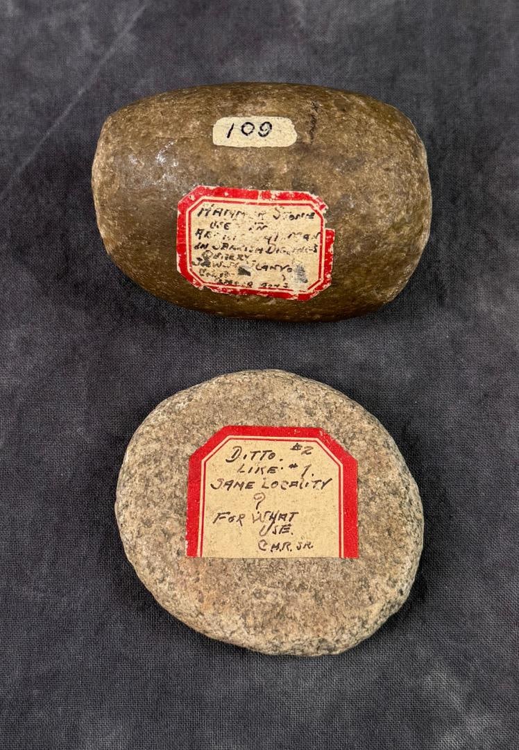Ancient Native American Indian Stone Tools: Museum labels as shown.