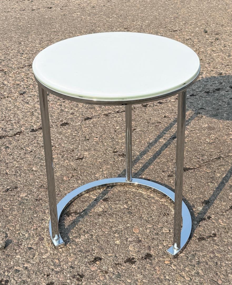 Powell World Map Nesting Table: 16" diameter, 20" tall.