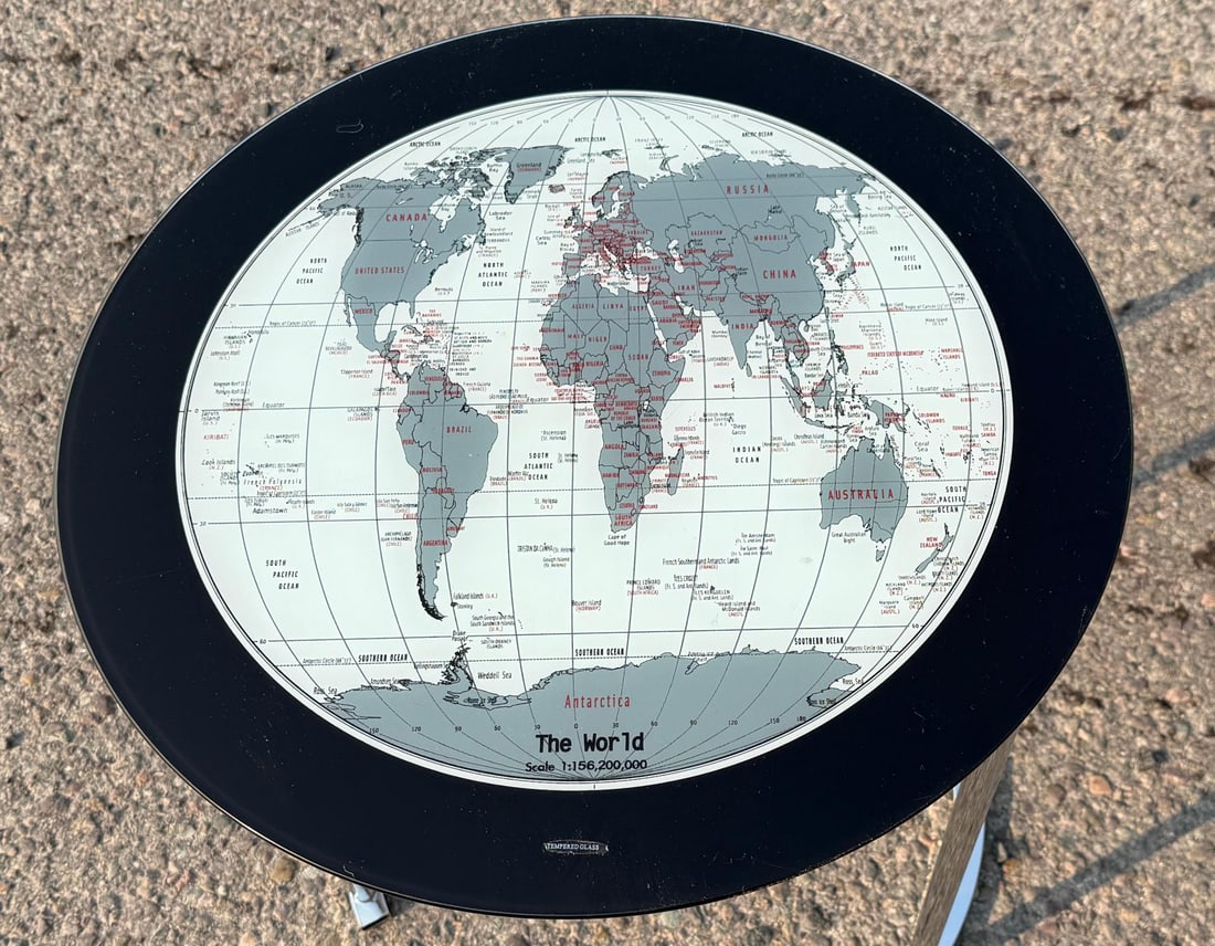 Powell World Map Nesting Table - 2