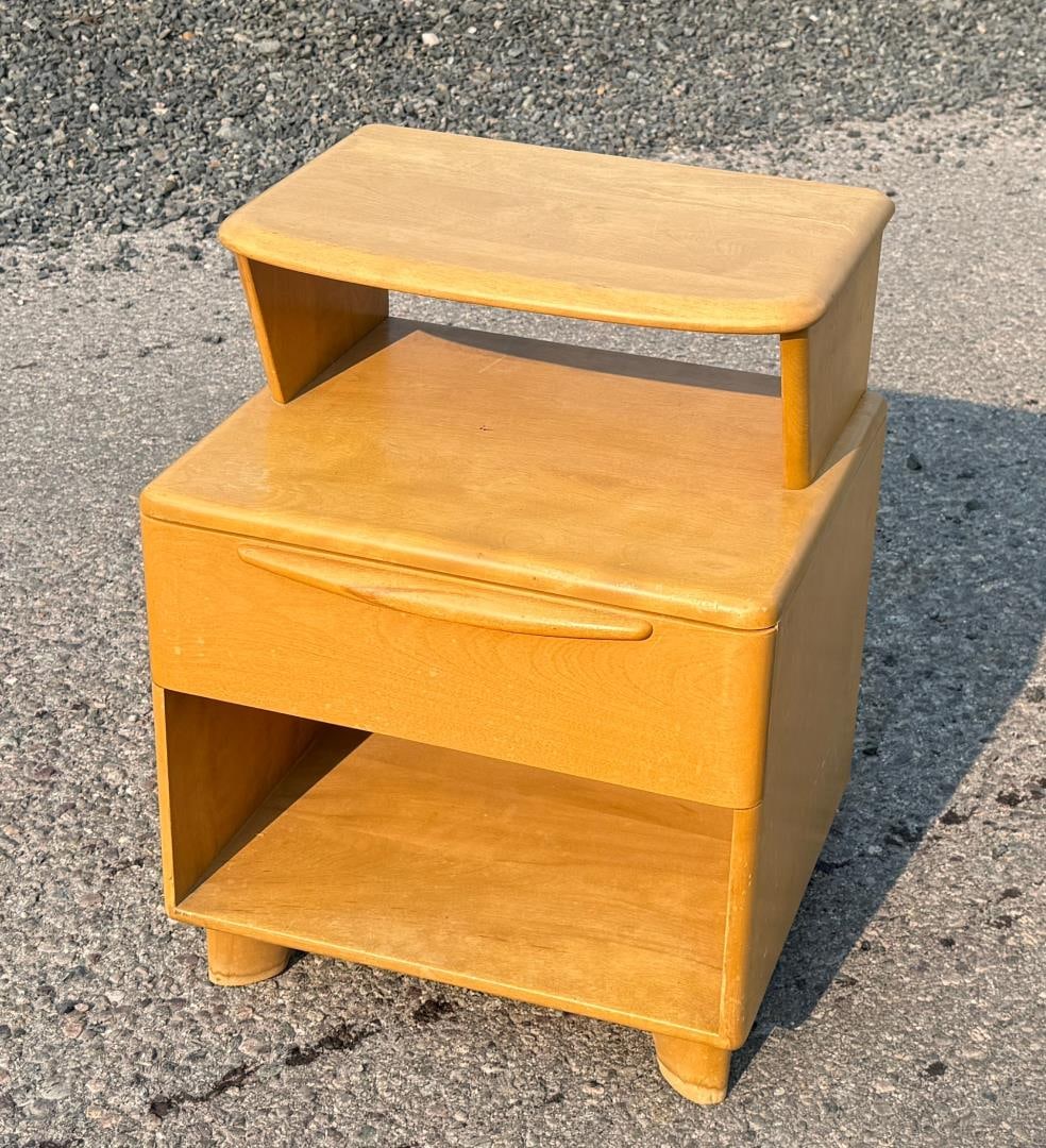 Heywood Wakefield Encore Nightstand: 18 1/2" by 16" by 26".