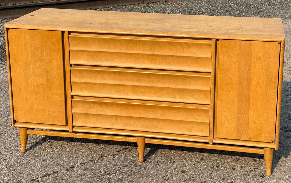 Heywood Wakefield Harmonic Buffet Credenza: 60" by 19" by 31".