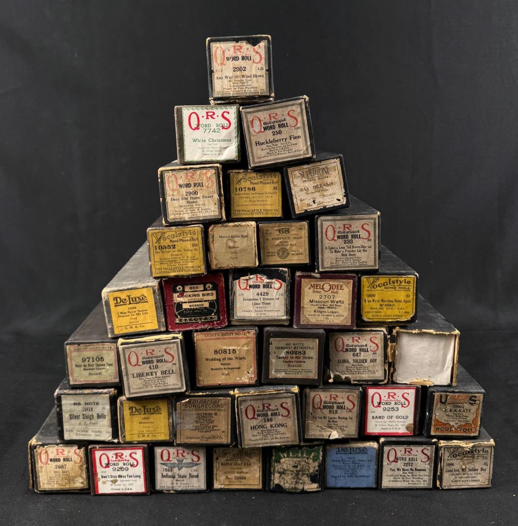 Collection of Player Piano Rolls: 36 total