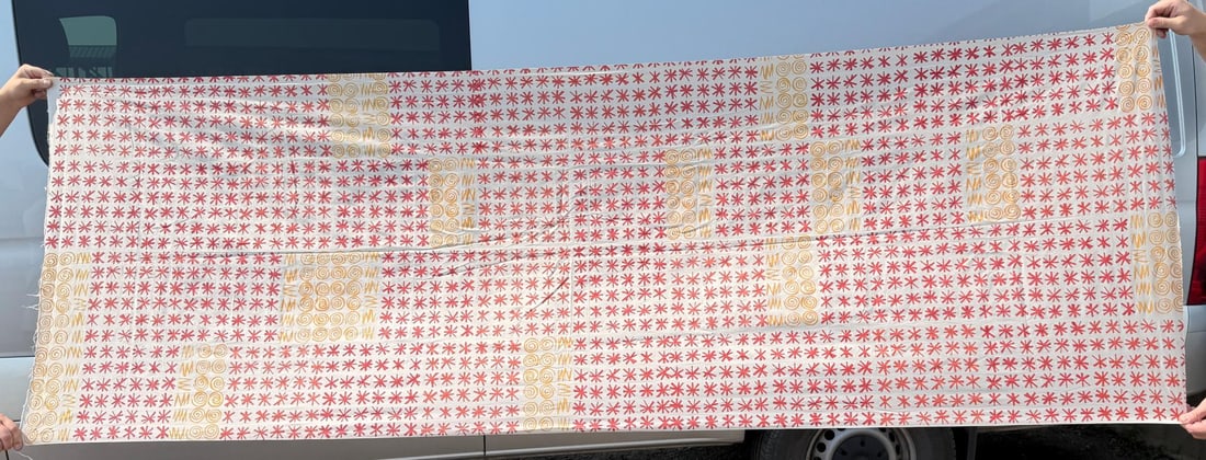 Mid Century Bolt of Atomic Fabric: 36" by 101"