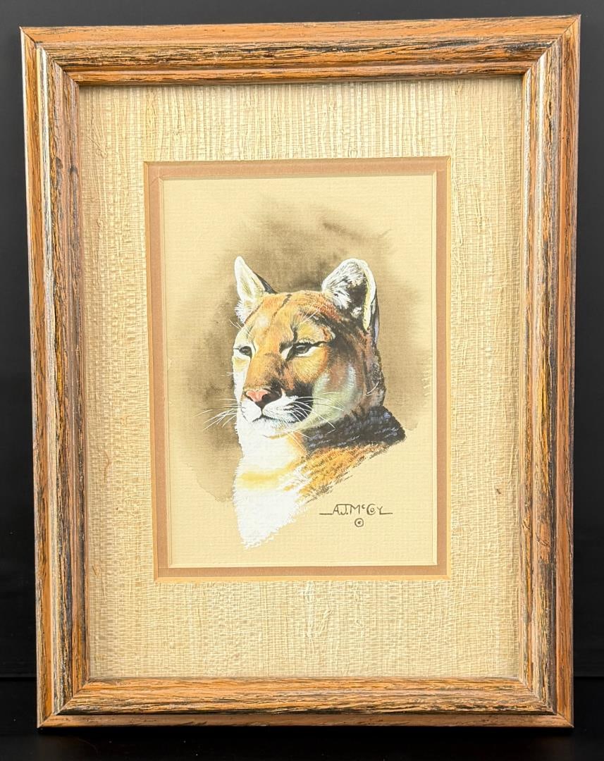 A J Jeanie McCoy Mountain Lion Painting (1 of 4)