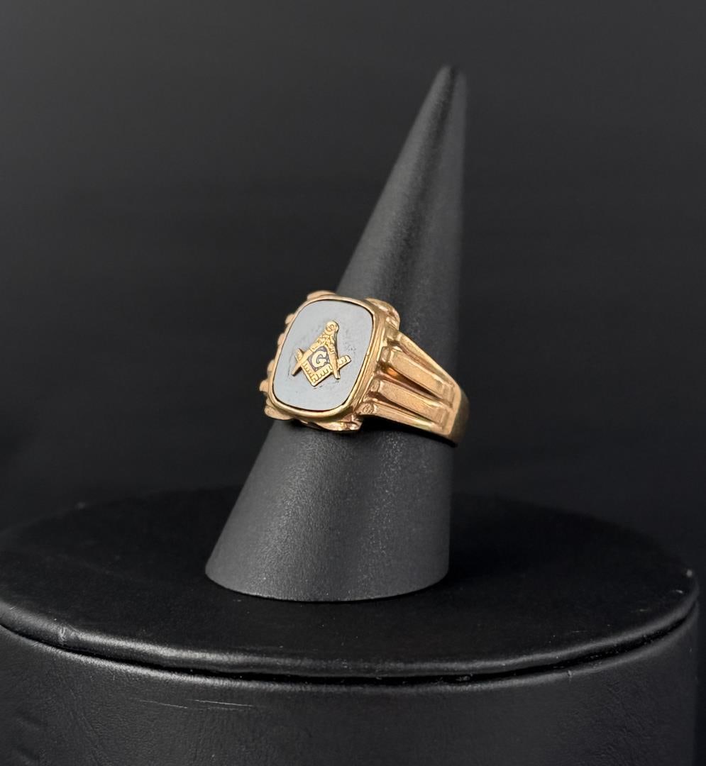 10k Gold Masonic Ring - 2
