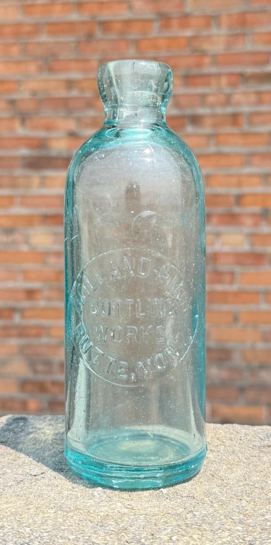 Holland Rink Butte Montana Hutchinson Soda Bottle: Decent example.