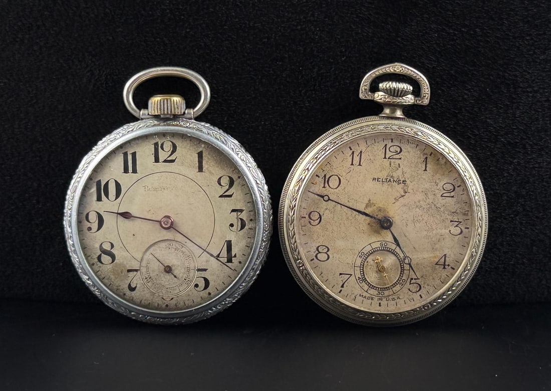 Antique Pocket Watches: Not working. Burlington and Ingersoll.