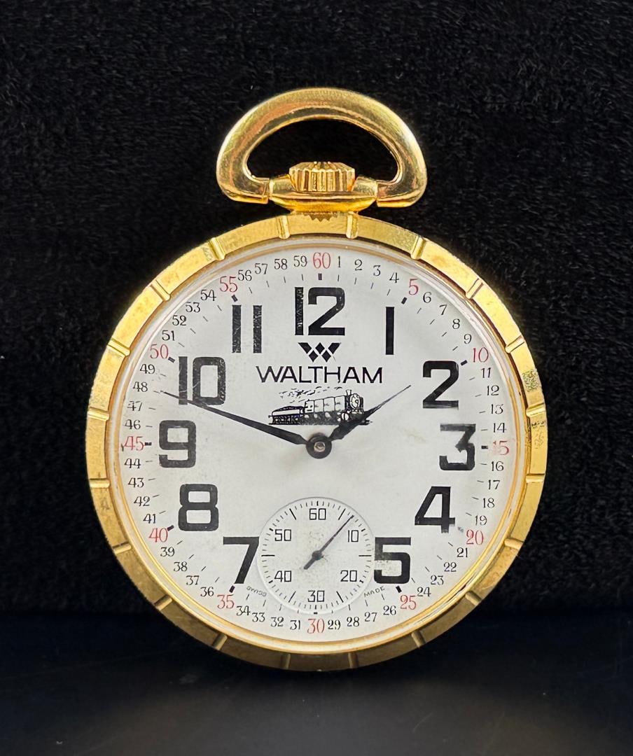 Waltham Railroad Pocket Watch: Working.